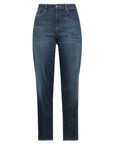 Emporio Armani Woman Jeans Blue Size 26 Cotton, Elastomultiester, Elastane