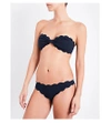 Marysia Antibes Scalloped Bikini Top In Indigo