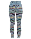 Dolce & Gabbana Woman Jeans Blue Size 10 Cotton, Polyamide, Elastane, Brass, Calfskin In Blue