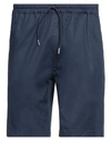 Sandro Man Shorts & Bermuda Shorts Navy Size 32 Cotton, Lyocell, Elastane In Navy Blue
