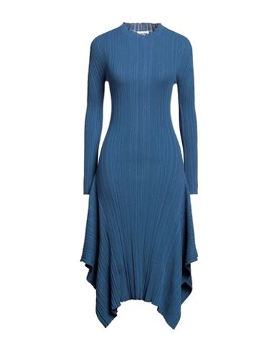 Kenzo Woman Midi Dress Blue Size S Cotton