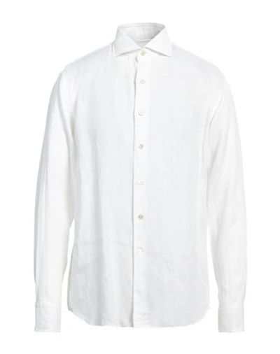 Lardini Man Shirt Midnight Blue Size Xl Linen, Polyester In Blue