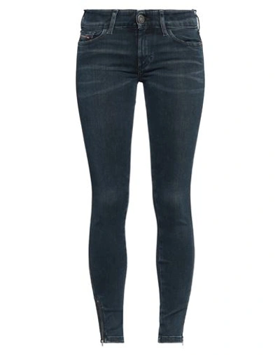 Diesel Woman Jeans Blue Size 29w-32l Cotton, Modal, Polyester, Elastane