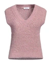 RODEBJER RODEBJER WOMAN SWEATER PINK SIZE M BABY ALPACA WOOL, RECYCLED COTTON, RECYCLED POLYESTER, MERINO WOO