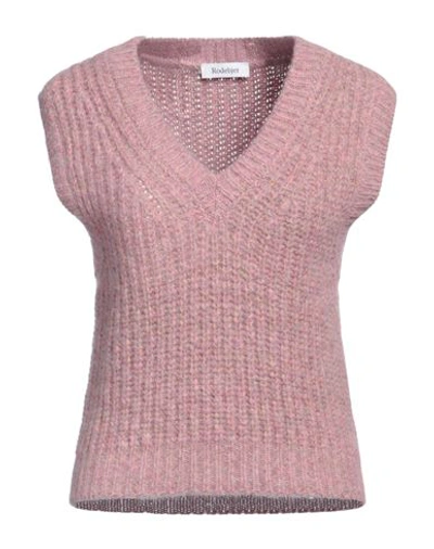 Rodebjer Woman Sweater Pink Size S Baby Alpaca Wool, Recycled Cotton, Recycled Polyester, Merino Woo