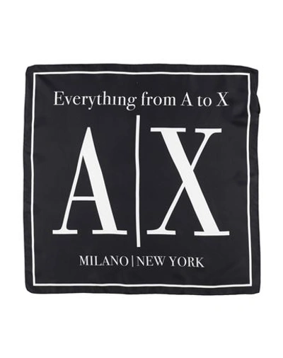 Armani Exchange Woman Scarf Black Size - Silk