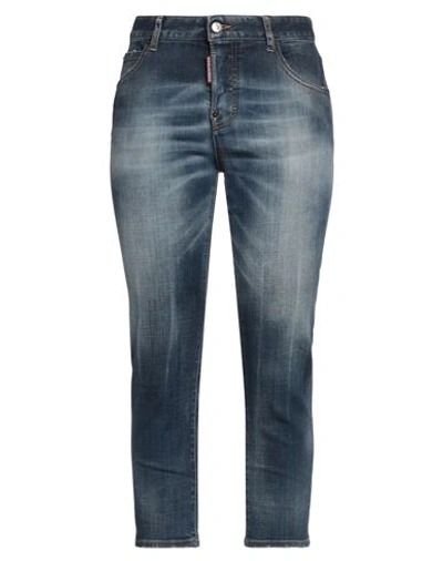 Dsquared2 Woman Jeans Blue Size 4 Cotton, Elastane