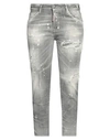 Dsquared2 Woman Jeans Light Grey Size 2 Cotton, Elastane In Grey