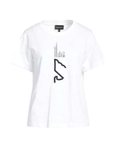 Emporio Armani Woman T-shirt White Size Xxl Cotton