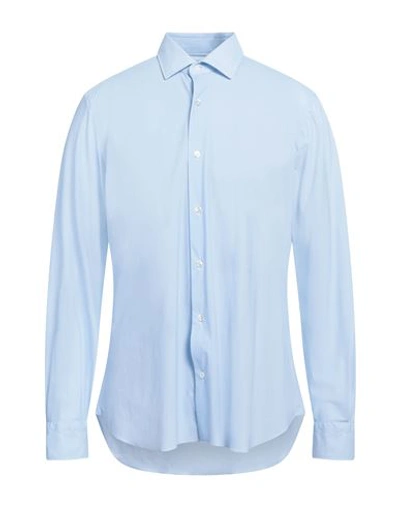 Barba Napoli Man Shirt Light Blue Size 17 ½ Polyamide, Elastane