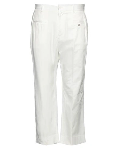 Dolce & Gabbana Man Pants White Size 42 Viscose, Cotton, Elastane