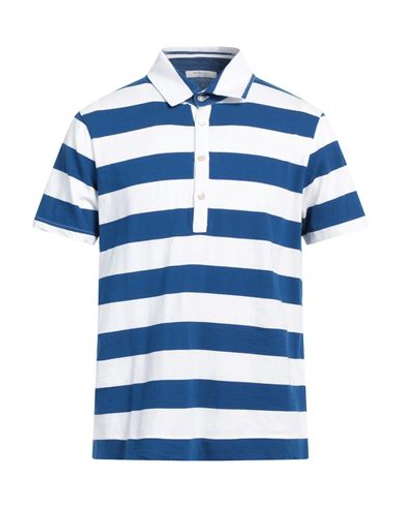 Boglioli Man Polo Shirt Blue Size M Cotton