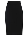 Emporio Armani Woman Midi Skirt Black Size 6 Viscose, Acetate, Elastane