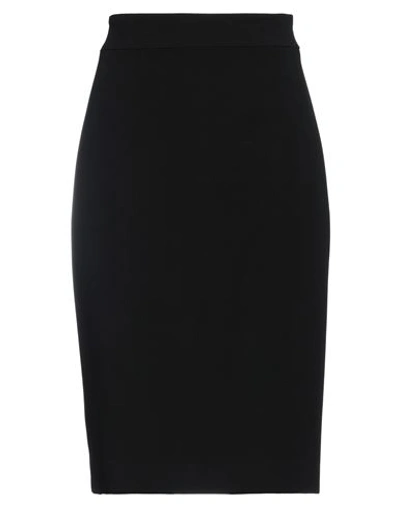 Emporio Armani Woman Midi Skirt Black Size 6 Viscose, Acetate, Elastane In Black
