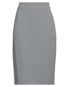 Emporio Armani Woman Midi Skirt Grey Size 10 Viscose, Acetate, Elastane