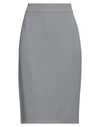 Emporio Armani Woman Midi Skirt Grey Size 4 Viscose, Acetate, Elastane