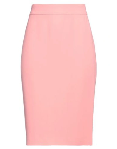 Emporio Armani Woman Midi Skirt Pink Size 12 Viscose, Acetate, Elastane