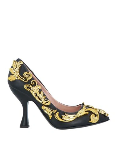 Moschino Woman Pumps Black Size 10 Calfskin