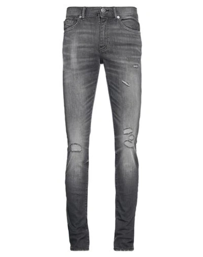 Armani Exchange Man Jeans Lead Size 32 Cotton, Elastane In Grey