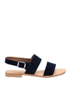 Stringart Woman Sandals Navy Blue Size 11 Textile Fibers In Navy Blue