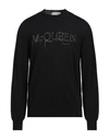 Alexander Mcqueen Wool Knit Sweater In Black