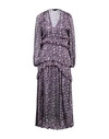 Maje Woman Midi Dress Dark Purple Size 10 Polyester In Purple
