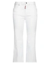 Dsquared2 Woman Jeans White Size 10 Cotton, Elastomultiester, Elastane