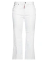 Dsquared2 Woman Jeans White Size 10 Cotton, Elastomultiester, Elastane In White