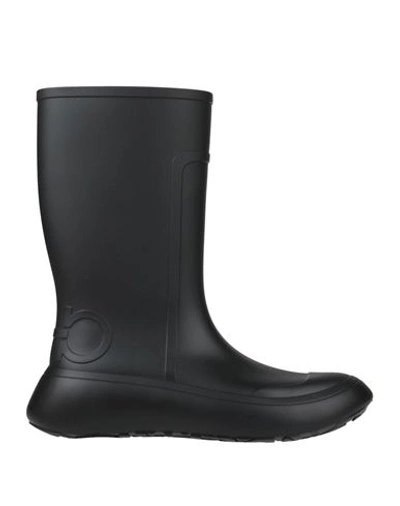 Ferragamo Man Boot Black Size 13.5 Rubber