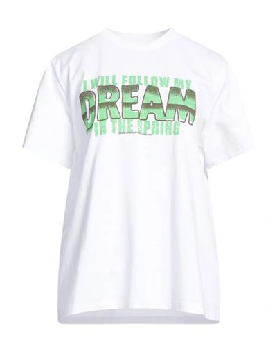 Ganni Short Sleeve Relaxed Dream T-shirt In Bright White