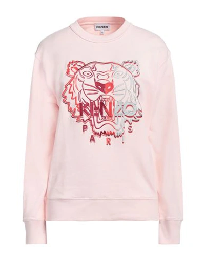 Kenzo Woman Sweatshirt Light Pink Size Xl Cotton