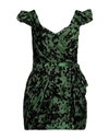 Dsquared2 Woman Mini Dress Military Green Size 10 Polyamide In Green