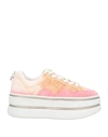 Hogan Woman Sneakers Pink Size 9.5 Textile Fibers In Pink