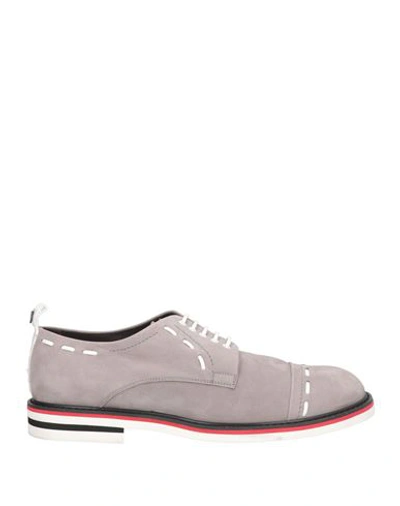 Attimonelli's Man Lace-up Shoes Light Grey Size 8 Leather