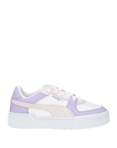 Puma Woman Sneakers Lilac Size 10 Leather In Purple
