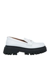 Maje Woman Loafers White Size 11 Leather In White