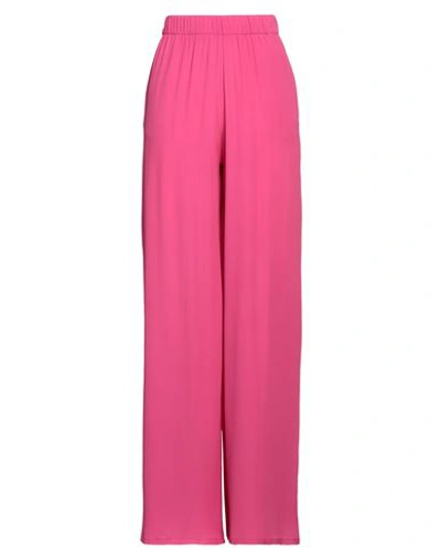 Federica Tosi Woman Pants Fuchsia Size 10 Silk, Acetate In Pink