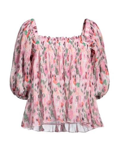 Ganni Woman Top Pink Size 4 Recycled Polyester