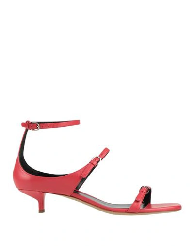 Emporio Armani Woman Sandals Red Size 10.5 Leather