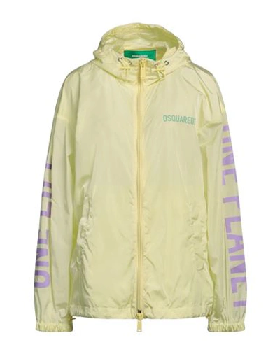 Dsquared2 Woman Overcoat Light Yellow Size 2 Polyamide In Yellow