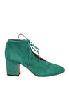 Pantanetti Woman Ankle Boots Emerald Green Size 6 Leather