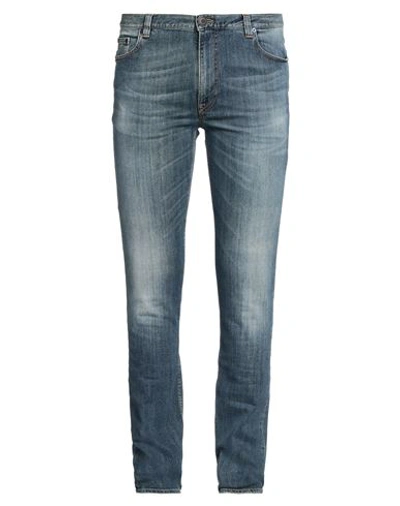 Etro Man Jeans Blue Size 32 Cotton, Elastane