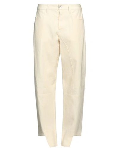 Jil Sander Woman Pants Cream Size 8 Linen, Elastane, Cotton In White