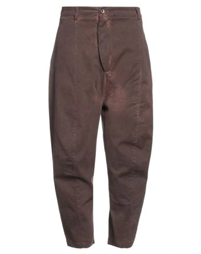 Marc Point Man Pants Cocoa Size 36 Cotton, Elastane In Brown