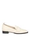 AEYDE AEYDĒ WOMAN LOAFERS IVORY SIZE 8 LEATHER