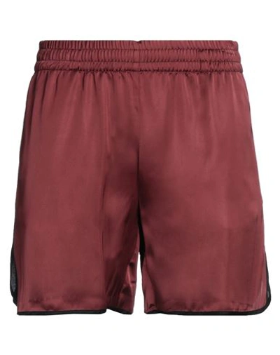 Blue Sky Inn Man Shorts & Bermuda Shorts Burgundy Size Xl Viscose In Red
