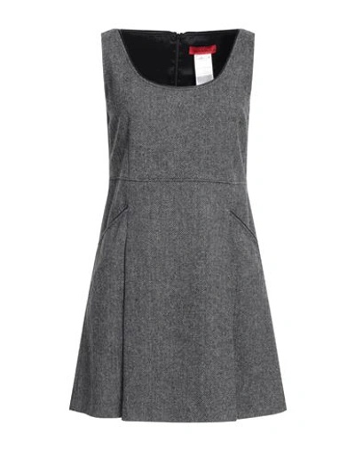 Max & Co . Woman Mini Dress Black Size 12 Wool, Acrylic, Polyester, Polyamide