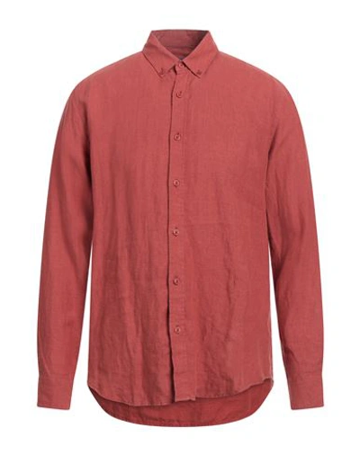 Apnee Apnée Man Shirt Brick Red Size L Linen