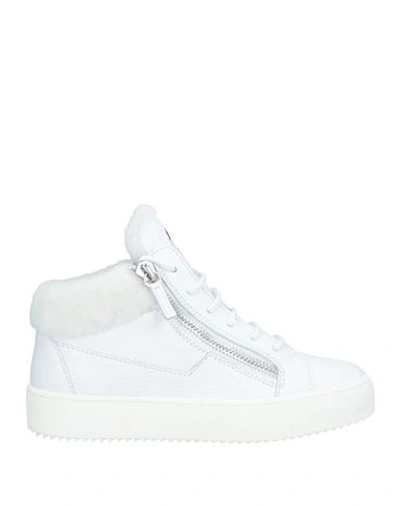 Giuseppe Zanotti Woman Sneakers White Size 9.5 Leather