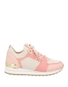 MICHAEL MICHAEL KORS MICHAEL MICHAEL KORS WOMAN SNEAKERS PINK SIZE 8 POLYESTER, POLYAMIDE, POLYURETHANE, RUBBER